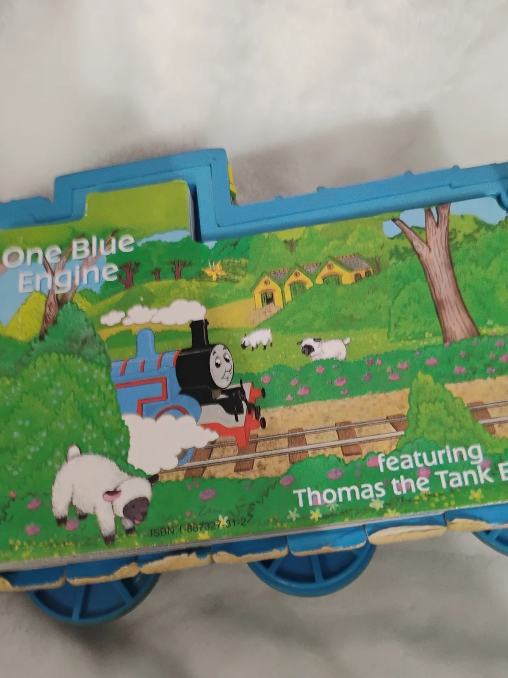 ERTL Thomas the Tank One Blue Engine Preschool Book Bound Train Toy 2001 M